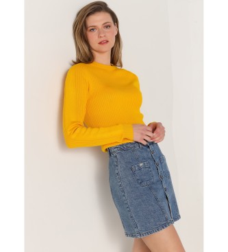 Lois Jeans Blue denim button-up skirt