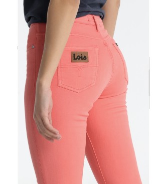 Lois Jeans Oprijete kavbojke rdeče barve