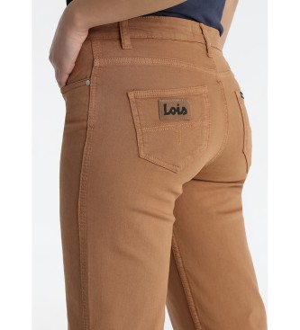 Lois Jeans Ravne kavbojke rjave barve