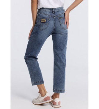 Lois Jeans Jeans : Tall Box - Straight Wide Crop bleu