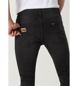 Lois Jeans Czarne jeansy skinny ze średnim stanem