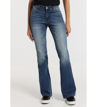 Lois Jeans Jans hlače - Kratke razvlečene kavbojke mornarske barve