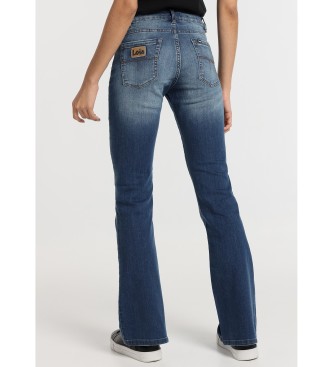 Lois Jeans Jans hlače - Kratke razvlečene kavbojke mornarske barve