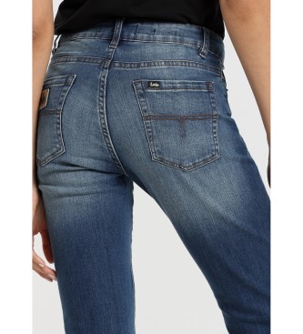 Lois Jeans Jeans a zampa - Vita corta svasata blu scuro