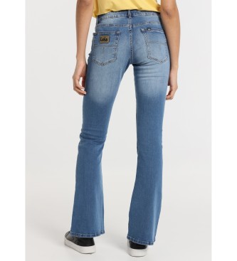 Lois Jeans Modre kratke kavbojke Flare Jeans - Modre kratke kavbojke Flared