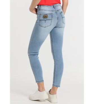 Lois Jeans Jeans highwaist skinny ankle - Medium-waist washed towel blue