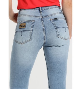 Lois Jeans Jeans highwaist skinny ankle - Medium-waist gewassen handdoekblauw