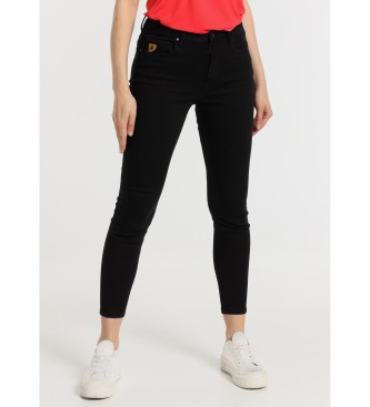 Lois Jeans Jeans HighWaist Skinny ankle - Medium Waist Ultra black