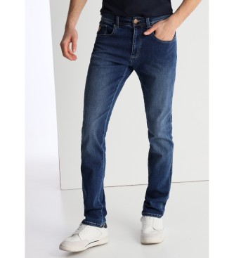 Lois Jeans Calas de ganga com lavagem dupla azul pedra