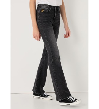 Lois Jeans Calas de ganga lavadas em tecido trutemp 365 preto