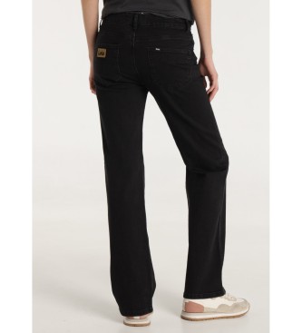 Lois Jeans Kavbojke Carmen Aby sprane črne barve