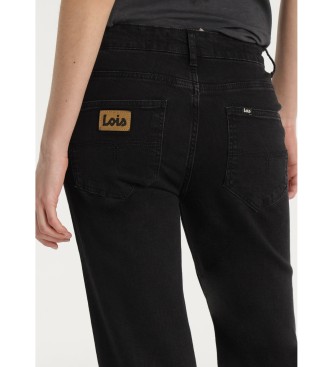 Lois Jeans Kavbojke Carmen Aby sprane črne barve
