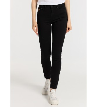 Lois Jeans Push up skinny jeans - Ultra black short sleeve 