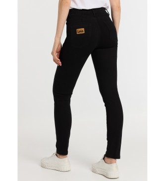 Lois Jeans Jeans skinny push up - Vita corta ultra nera 