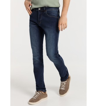 Lois Jeans Regular Jeans - Taille moyenne, cinq poches, bleu marine
