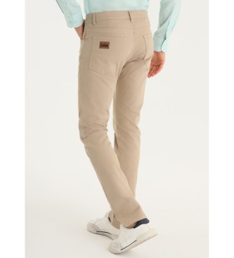 Lois Jeans Jeans regular - Medium rise five pocket beige