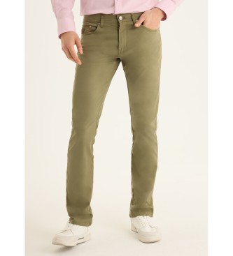 Lois Jeans Jeans Regular - Vita media cinque tasche di colore verde