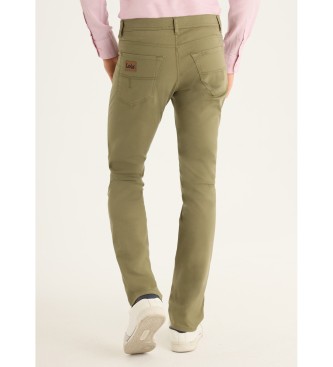 Lois Jeans Calas de ganga de corte regular - cintura mdia com cinco bolsos verde