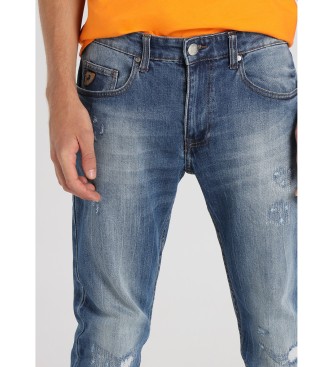 Lois Jeans Modre raztrgane kavbojke Premium
