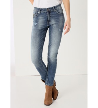 Lois Jeans Blaue zerrissene Jeans mit mittlerer Waschung