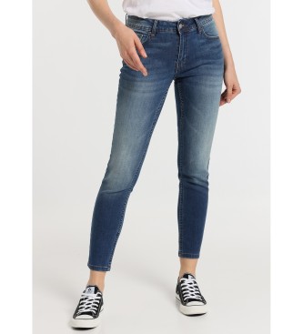 Lois Jeans Jeans skinny alla caviglia - Vita corta blu scuro