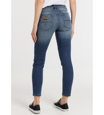 Lois Jeans Jeans skinny alla caviglia - Vita corta blu scuro