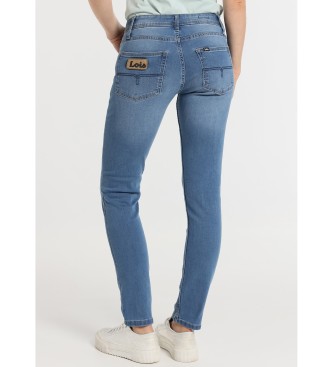 Lois Jeans Jeans slim - Niebieskie krótkie spodnie ręcznikowe