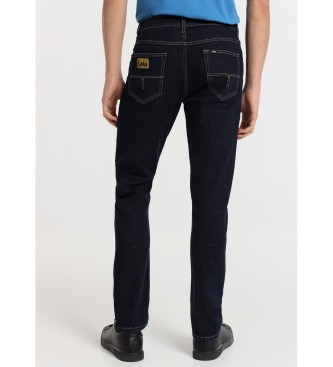 Lois Jeans Jeans slim - Mid-rise jeans - navy skyllet stof
