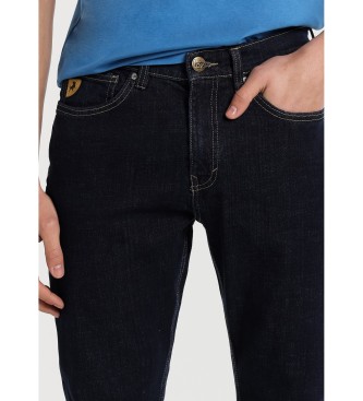 Lois Jeans Jeans slim - Mid-rise jeans - navy skyllet stof