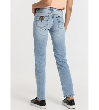 Lois Jeans Jeans lige - Kort hndklde - Strrelse i tommer bl