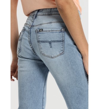 Lois Jeans Jeans lige - Kort hndklde - Strrelse i tommer bl