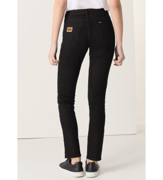 Lois Jeans Czarne jeansy skinny z niskim stanem