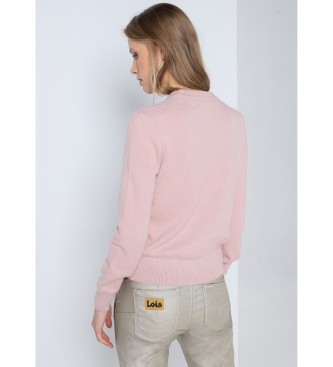 Lois Jeans Basistrui met roze boxkraag