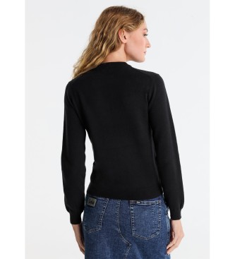 Lois Jeans Camisola bsica com logtipo preto