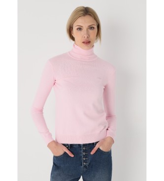 Lois Jeans Basistrje med pink logo