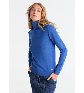 Lois Jeans Jersey bsico cuello cisne con logo azul