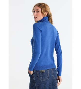 Lois Jeans Maglia basic a collo alto con logo blu