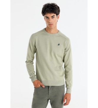 Lois Jeans Basic grn stickad trja