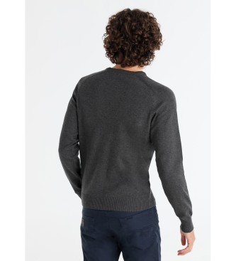 Lois Jeans Basis grijs gebreide trui