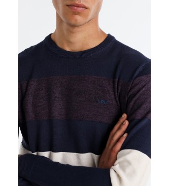 Lois Jeans Camisola com risca bicolor azul-marinho