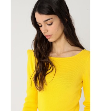 Lois Jeans Jersey con pligues en los hombros amarillo