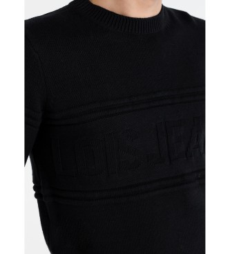 Lois Jeans Black knitted textured jumper