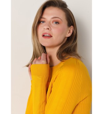 Lois Jeans Smal pullover med raglanrmer gul