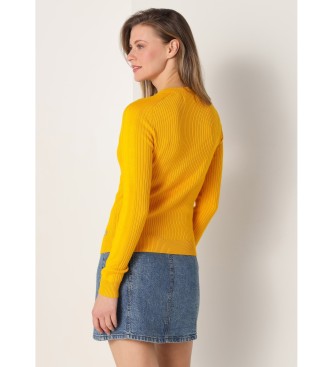 Lois Jeans Smal pullover med raglanrmer gul