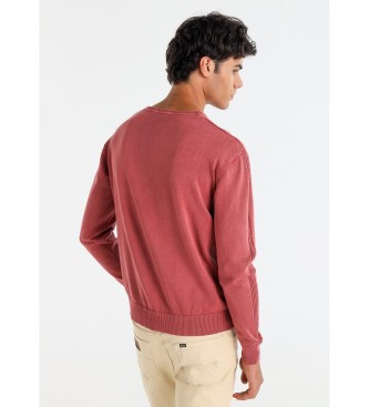 Lois Jeans Pull en tricot  ctes rouges