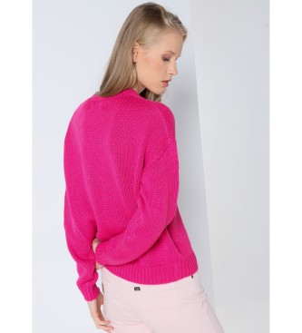 Lois Jeans Różowy sweter z sercem