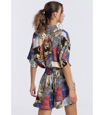 Lois Jeans Kort jumpsuit med print 133119 flerfarvet