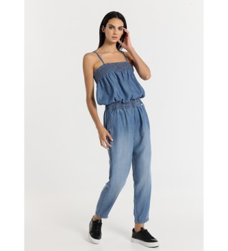 Lois Jeans Tencel fabric jumpsuit - Long sleeve with blue straps