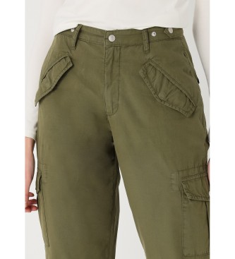 Lois Jeans Cargo broek verstelbare stukken groen