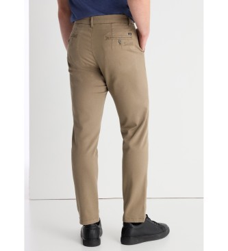 Lois Jeans Chino-bukser med beige strikkede prikker